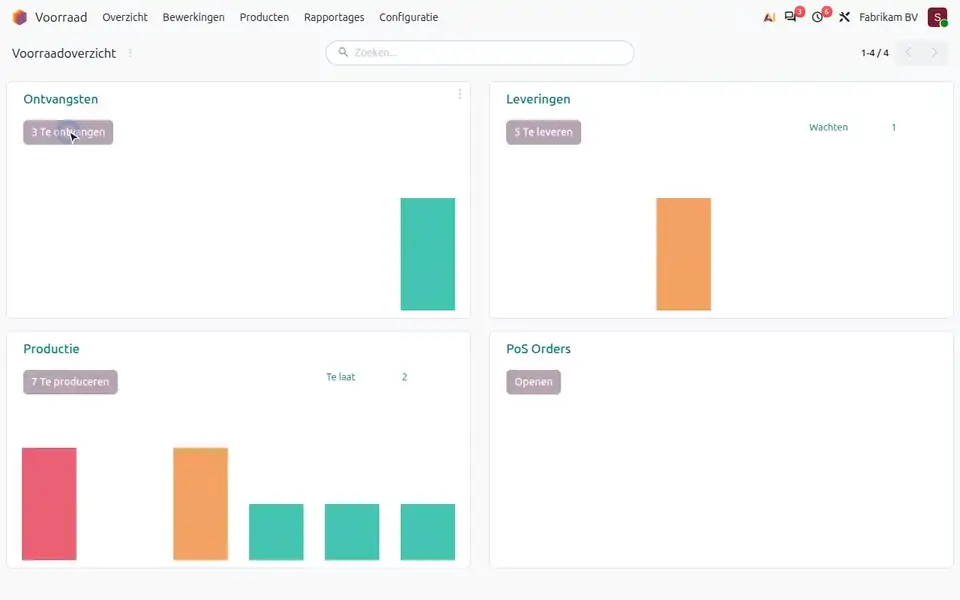 Validating a receipt in Odoo Inventory